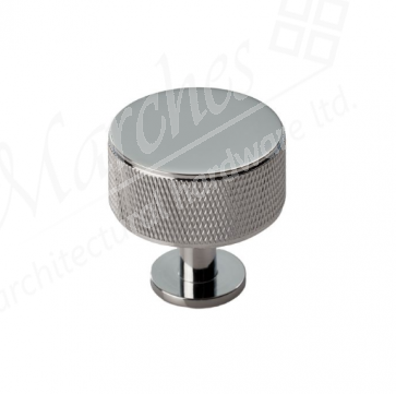 Knurled 35mm Ø Knob - Polished Chrome