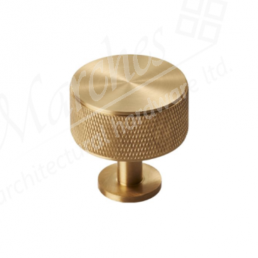 Knurled 35mm Ã˜ Knob - Satin Brass