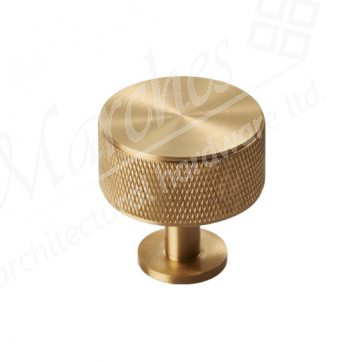 Knurled 35mm Ø Knob - Satin Brass