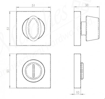 Serrozzetta Square Turn + Release - Antique Brass