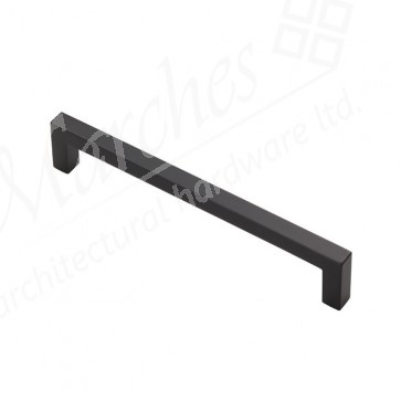 170mm Block Cupboard Handle (160cc) - Matt Black