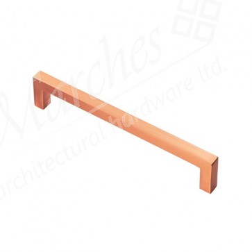 170mm Block Cupboard Handle (160cc) - Satin Copper