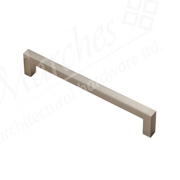 170mm Block Cupboard Handle (160cc) - Satin Nickel