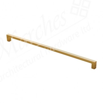 330mm Block Cupboard Handle (320cc) - Satin Brass