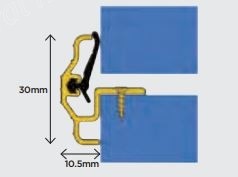 Exitex Double Door Centre Seal (30mm)- Various Finishes