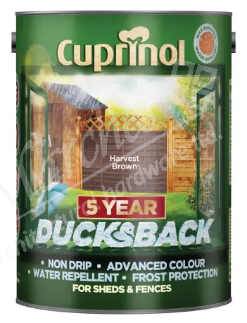 Ducksback 5 Year Waterproof Wood Treatment 5 Litre - Various Shades