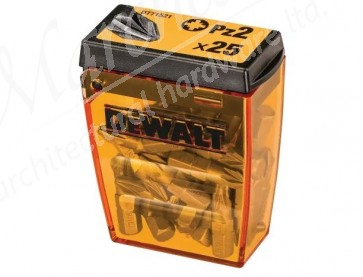 Dewalt Tic Tac Box Of PZ2 25mm Pozi Bits (25)