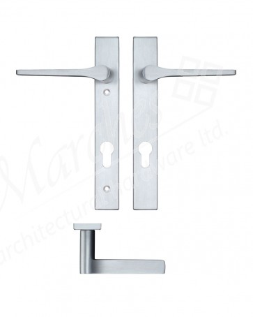 Draco Narrow Euro Espag Handle (92mm Centres) - Satin Chrome