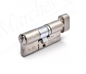 3* 37/37 Euro Thumbturn Cylinder - Satin Nickel KD
