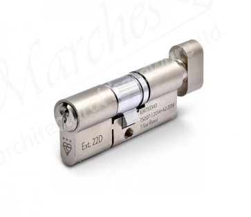 3* 40/40 Euro Thumbturn Cylinder - Satin Nickel KD