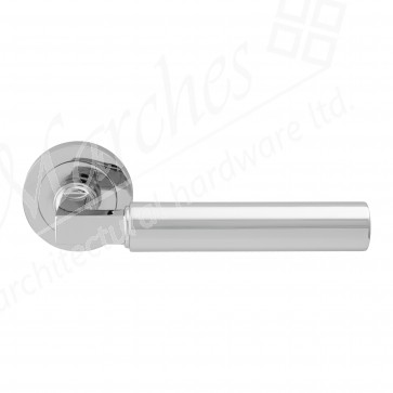 Amiata Lever Handle on Rose - Polished Chrome