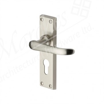 Victorian Lever on Backplate - Satin Nickel