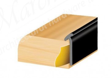 Exitex Single Sided Lipped Glazing Tape - Black - 0.8mm x 12.8mm x 100m