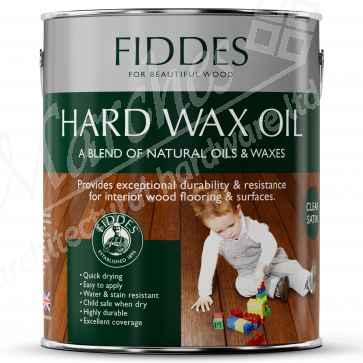Fiddes Hardwax Oil 2.5ltr - Clear Satin