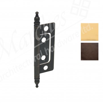 2" Finial Flush Hinges - Pair