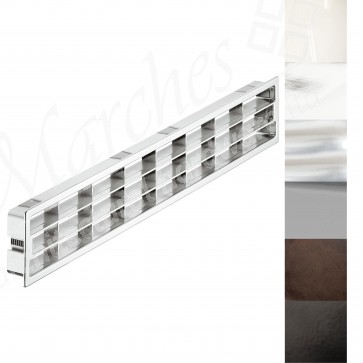 Ventilation grill, 458 x 65 mm, for recess mounting - Various Finishes