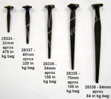 Rosehead Nails Black Oxide - 1kg bag