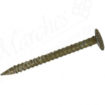Ring Shank Plaster Nails - Yellow Passivated