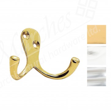 Victorian Double Robe Hook - Various Finishes