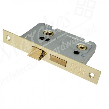 Bathroom Mortice Lock - Brass (Various Sizes)