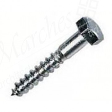 Hexagonal Coach Screw - Bright Zinc Plated