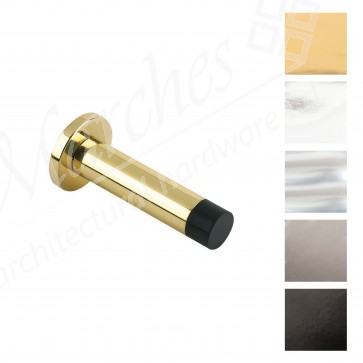 Cylinder Door Stop With Rose - Various Finishes 