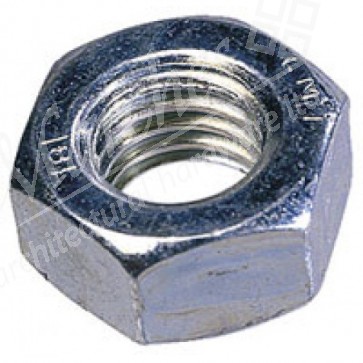 Hexagonal Full Nut - Bright Zinc Plated