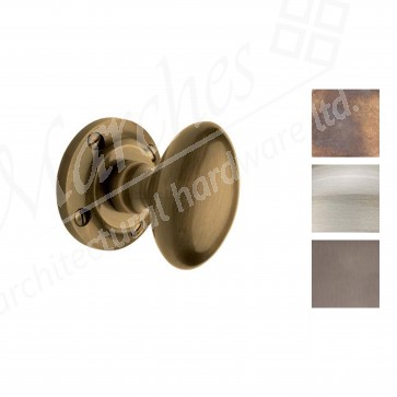 Oval Mortice Knob - Various Finishes
