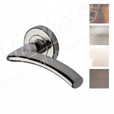 Curved Lever on Rose Handle - Various Finishes
