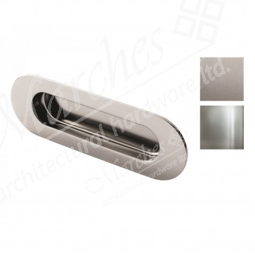 Radius Corner Flush Pull 120mm x 41mm - Various Finishes