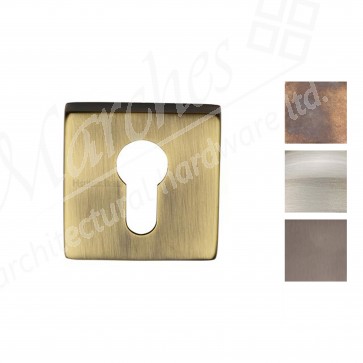 Square Euro Escutcheon - Various Finishes