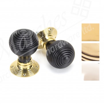 Ebony Beehive Mortice/Rim Knob Sets - Various Finishes