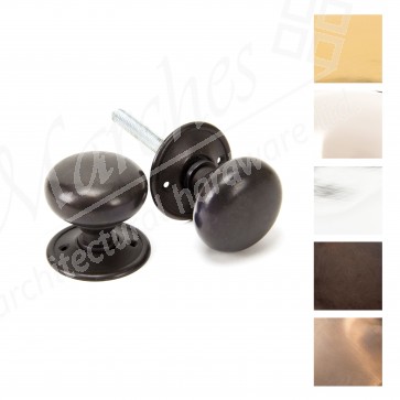 Mushroom Mortice/Rim Knob Sets - Various Finishes