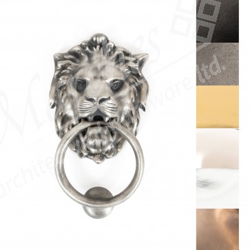 Lion Head Door Knocker - Various Finishes