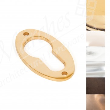 Period Oval Euro Escutcheon - Various Finishes