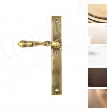 Reeded Slimline Sprung Lever Latch Set - Various Finishes