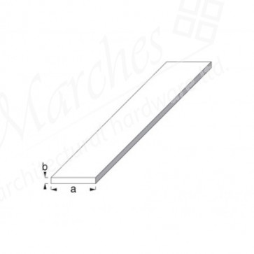 Flat Bar Profile - Silver Anodised Aluminium