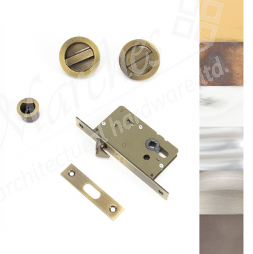 Sliding/Pocket Door Lock Set - Various Finishes