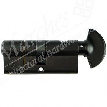 6 Pin BS Euro Cylinder & Thumbturn KD  - Black