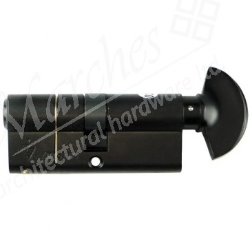 6 Pin BS Euro Cylinder & Thumbturn KA  - Black