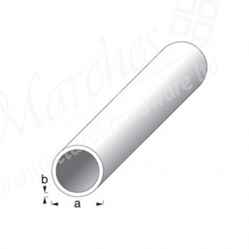 Round Tube Profile - Silver Anodised Aluminium