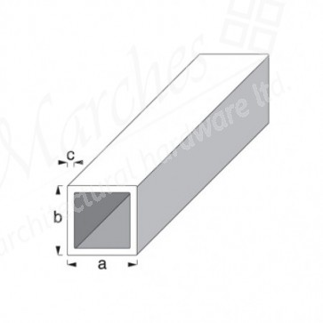 Square Tube Profile - Silver Anodised Aluminium