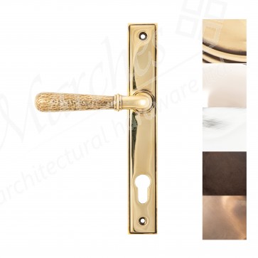 Hammered Newbury Slimline Espag. Lock Set - Various Finishes