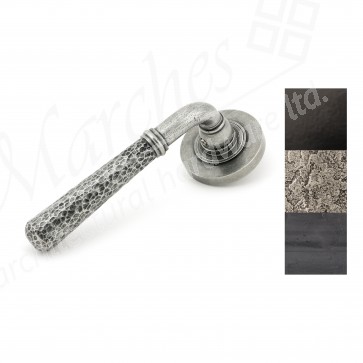 Hammered Newbury Lever on Rose Set (Plain) - Various Finishes