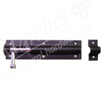 Straight Door Bolt - Epoxy Black - Various Sizes