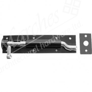 Cranked Door Bolt - Epoxy Black - Various Sizes