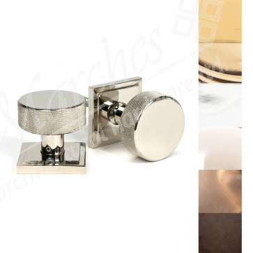 Brompton Mortice/Rim Knob Set (Square) - Various Finishes