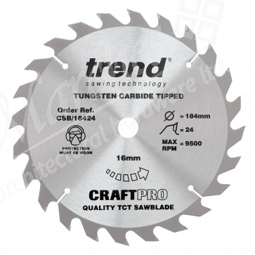 Trend Wood Saw Blade - 16mm Bore