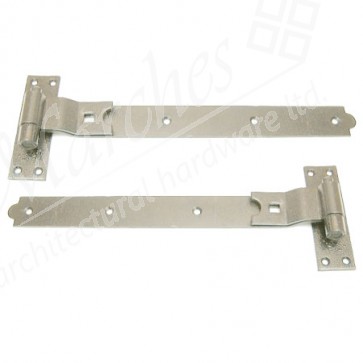 18" Cranked Hook & Band  Hinges - Galvanised (pair)