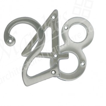 Numerals - Satin Chrome - Various Numbers